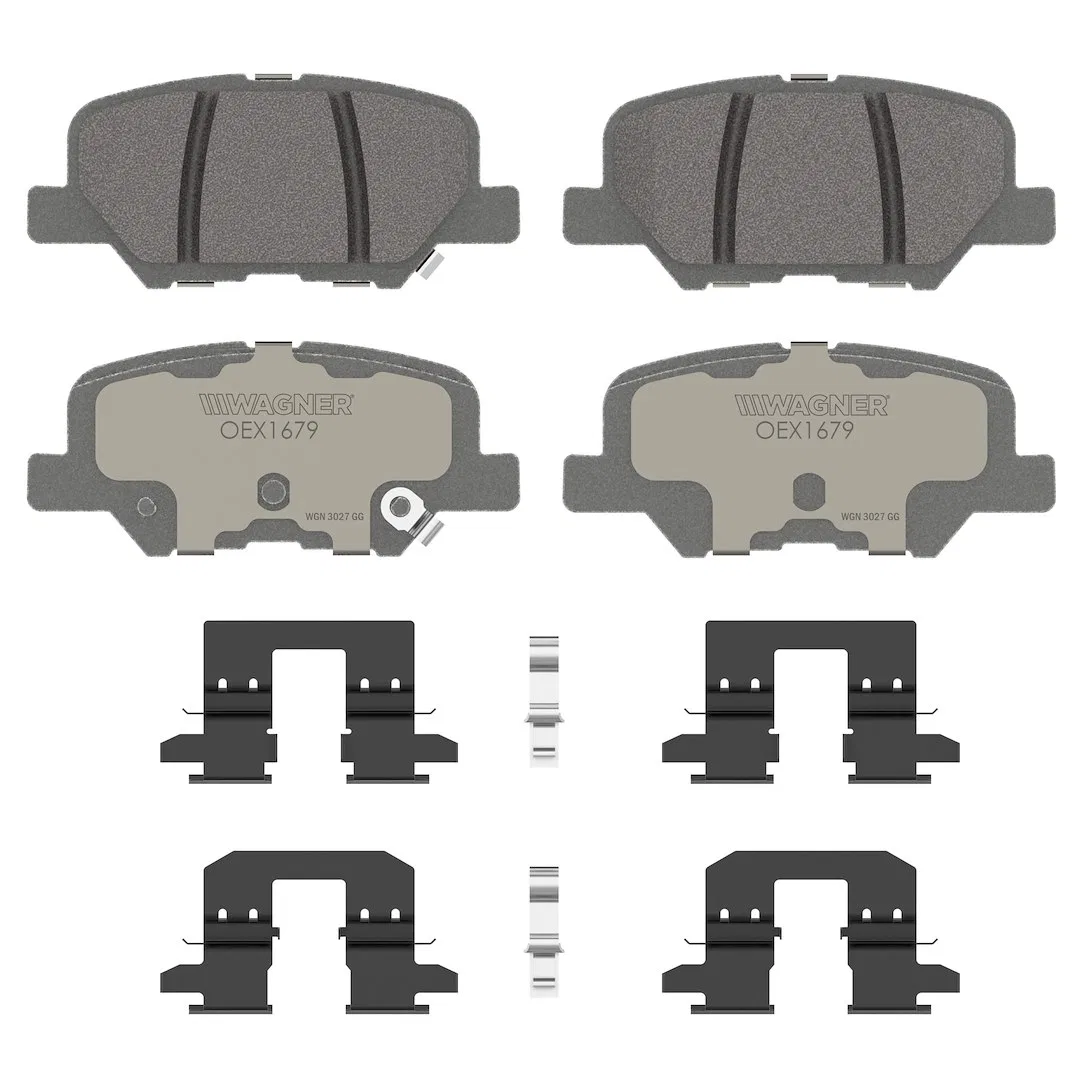 OEX1679 – WAGNER BRAKE Brake Pad, FMSI Number D1679-8908 Ceramic Set Of 4 With Mounting Hardware